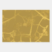 Schönes Gold Turquoise Orange Floral Geschenkpapier Set (Vorderseite 2)