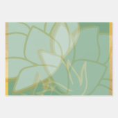 Schönes Gold Turquoise Orange Floral Geschenkpapier Set (Vorderseite)
