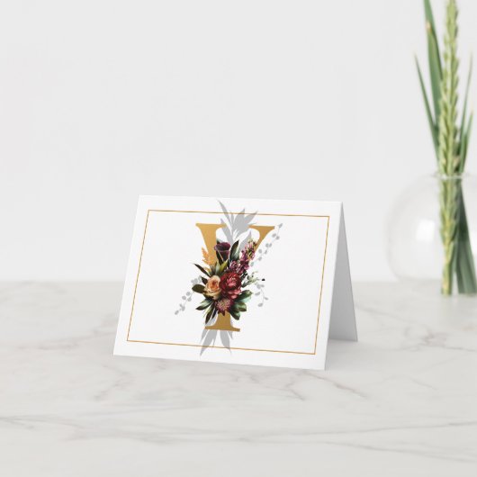 SCHÖNES GOLD- UND BLUMENMONOGRAMM (Vorderseite)