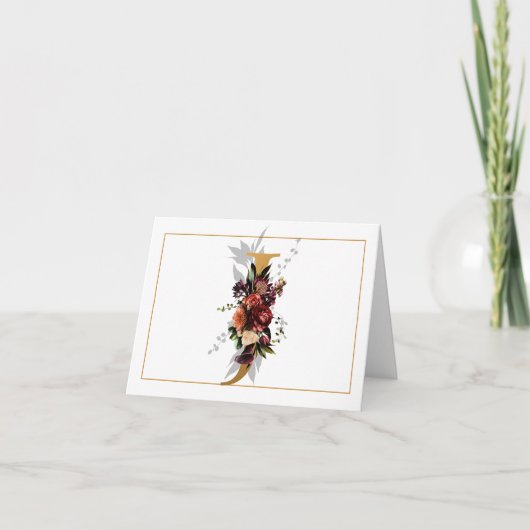 SCHÖNES GOLD- UND BLUMENMONOGRAMM J (Vorderseite)
