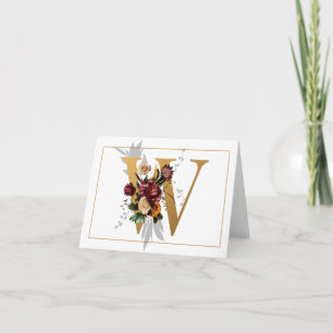 SCHÖNES GOLD- UND BLUMENMONOGRAMM W