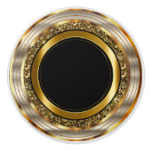 Schönes Gold und Schwarz Keramikknauf (Vorderseite)