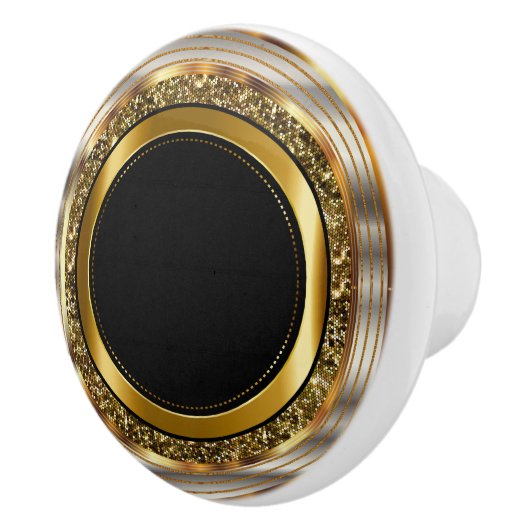 Schönes Gold und Schwarz Keramikknauf (Rechts)