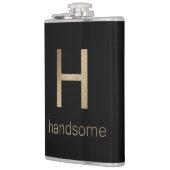 Schönes Gold und Schwarz | Vinyl Wrapped Flask Flachmann (Links)