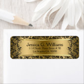 Schönes Gold und schwarze Damaskus und Spitze (Insitu)