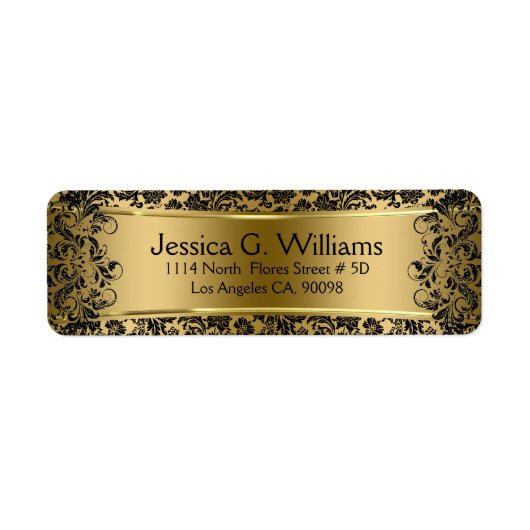 Schönes Gold und schwarze Damaskus und Spitze (Vorne)