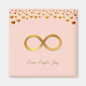 Schönes Golden Infinity Symbol Magnet (Vorne)