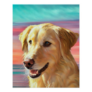 Schönes Golden Retriever Glossy Poster