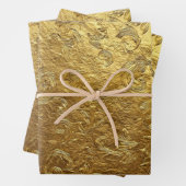 Schönes goldenes Muster Geschenkpapier Set (Beispiel)