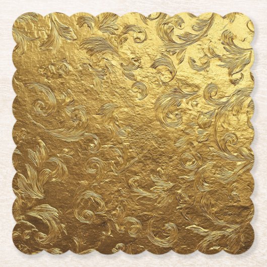 Schönes goldenes Muster Untersetzer (Vorderseite)