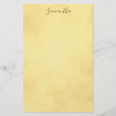 Schönes Goldenes Parchment Briefpapier (Vorderseite)