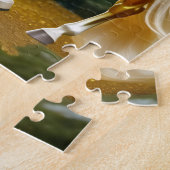 Schönes goldenes Pferd, Fantasiekunst Puzzle (Seite)