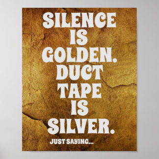 Schönes goldenes Vintages Papier & Worte Poster