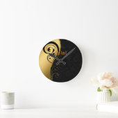 Schönes goldfarbenes elegantes Design Runde Wanduhr (Zuhause)