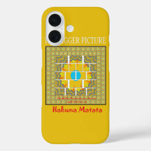 Schönes, goldgelb phantastisches Grafikdesign iPhone 16 Hülle