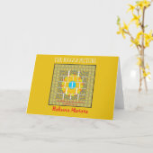 Schönes, goldgelb phantastisches Grafikdesign Karte (Gelbe Blume)