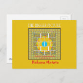 Schönes, goldgelb phantastisches Grafikdesign Postkarte (Vorne/Hinten)