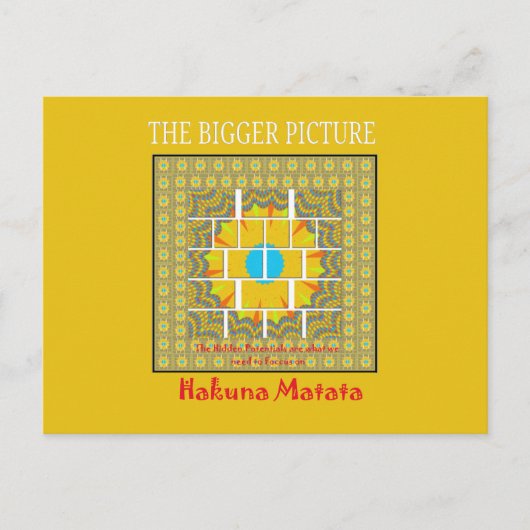 Schönes, goldgelb phantastisches Grafikdesign Postkarte (Vorderseite)