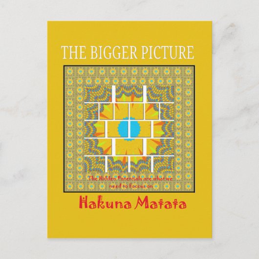 Schönes, goldgelb phantastisches Grafikdesign Postkarte (Vorderseite)