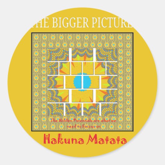 Schönes, goldgelb phantastisches Grafikdesign Runder Aufkleber (Vorderseite)