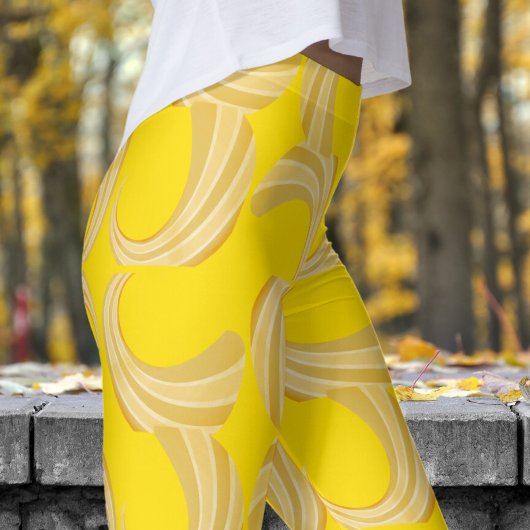 Schönes goldgelbes und goldenes Muster Leggings