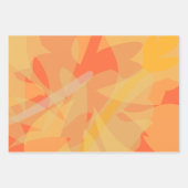 Schönes goldgrünes, rosa, orangefarbenes Muster Geschenkpapier Set (Vorderseite)