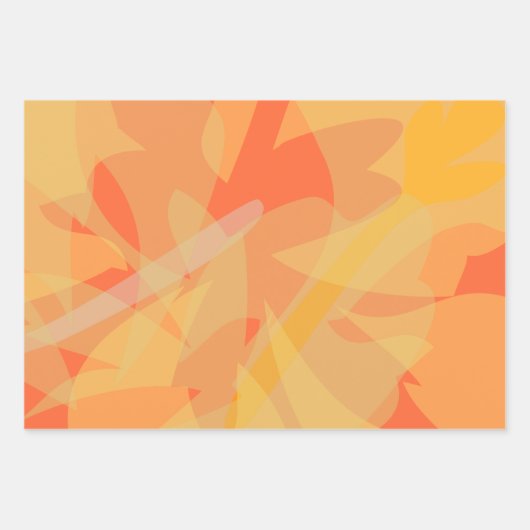 Schönes goldgrünes, rosa, orangefarbenes Muster Geschenkpapier Set (Vorderseite)