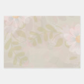 Schönes goldgrünes, rosa, orangefarbenes Muster Geschenkpapier Set (Vorderseite 3)