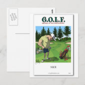 Schönes Golfbild Postkarte (Vorne/Hinten)