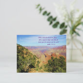Schönes Grand Canyon Foto mit Bibel Verse Postkarte (Stehend Vorderseite)