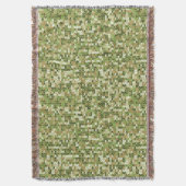 Schönes grandioses Strick in grüner Olivenfarbe Decke (Vorderseite Vertikal)