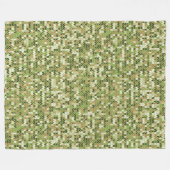 Schönes grandioses Strick in grüner Olivenfarbe Fleecedecke (Vorderseite (Horizontal))