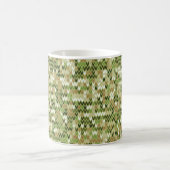 Schönes grandioses Strick in grüner Olivenfarbe Kaffeetasse (Mittel)
