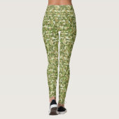 Schönes grandioses Strick in grüner Olivenfarbe Leggings (Rückseite)