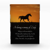 Schönes Gratis-Spirituelles Pferd-Gedenkmal Fotoblock (Vorderseite)