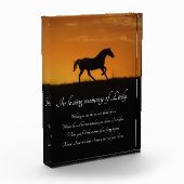 Schönes Gratis-Spirituelles Pferd-Gedenkmal Fotoblock (Links)