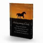 Schönes Gratis-Spirituelles Pferd-Gedenkmal Fotoblock (Rechts)