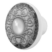 Schönes Grau Silver mit Jewel Design Keramikknauf (Rechts)