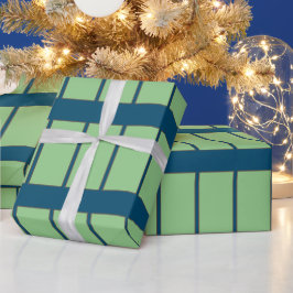 Schönes graues BLAU LINIE Wrapping Paper Geschenkpapier