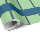 Schönes graues BLAU LINIE Wrapping Paper Geschenkpapier (Rolleneckpunkt)