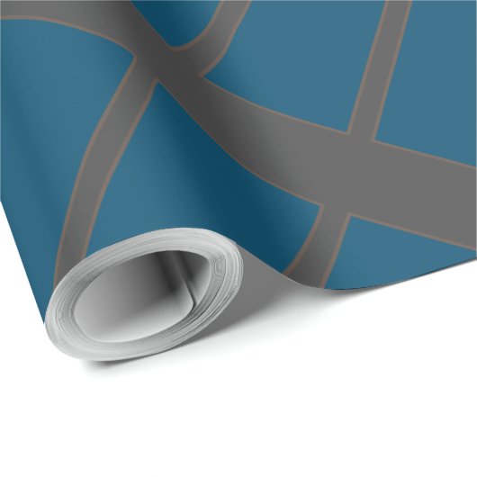 Schönes graues BLAU-Wrapping Paper Geschenkpapier (Rolleneckpunkt)