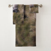 Schönes graues, farbiges Pferd Badhandtuch Set (Insitu)