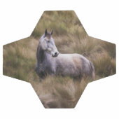 Schönes graues, farbiges Pferd Fußball (Flach)
