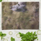 Schönes graues, farbiges Pferd Geschirrtuch (Gefaltet)