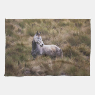 Schönes graues, farbiges Pferd Geschirrtuch