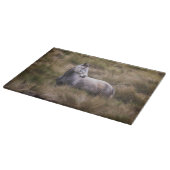 Schönes graues, farbiges Pferd Schneidebrett (Ecke)