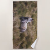 Schönes graues, farbiges Pferd Strandtuch (Vorderseite)