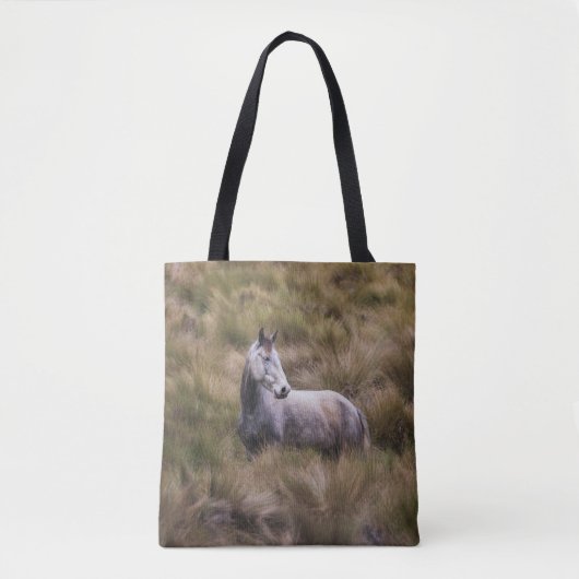 Schönes graues, farbiges Pferd Tasche (Vorderseite)