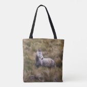 Schönes graues, farbiges Pferd Tasche (Rückseite)