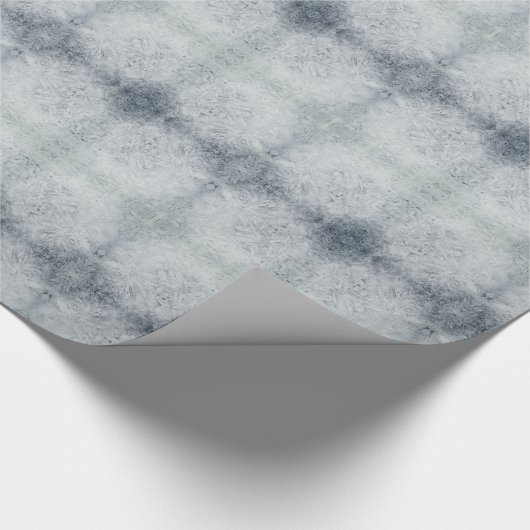 Schönes graues Frostdesign Geschenkpapier (Ecke)